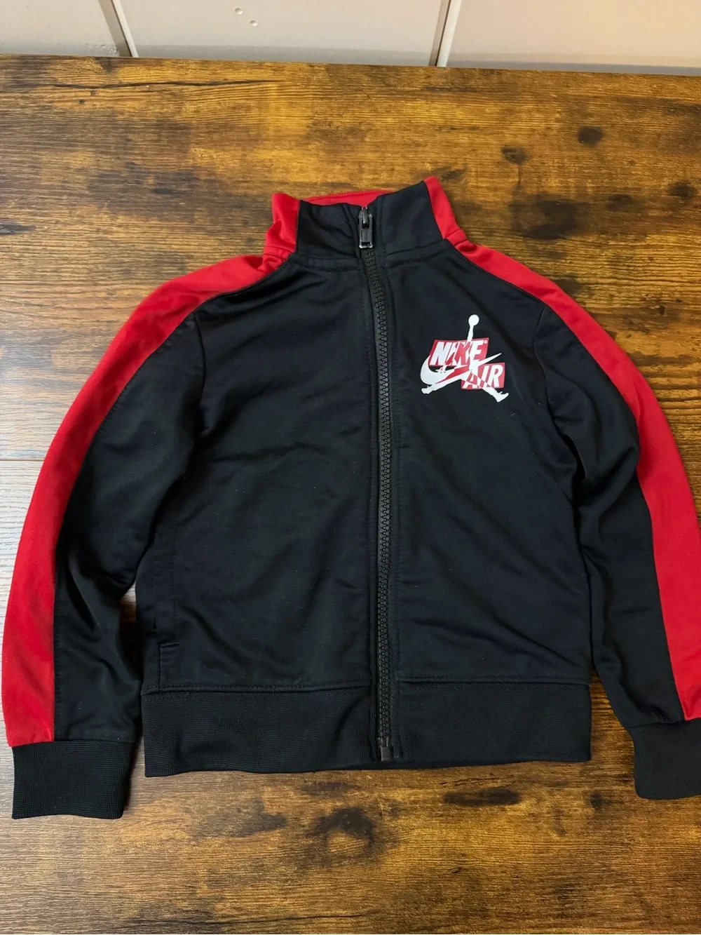 Jordan Nike Air Track Jacket 2T Black Red Full Zip Toddler